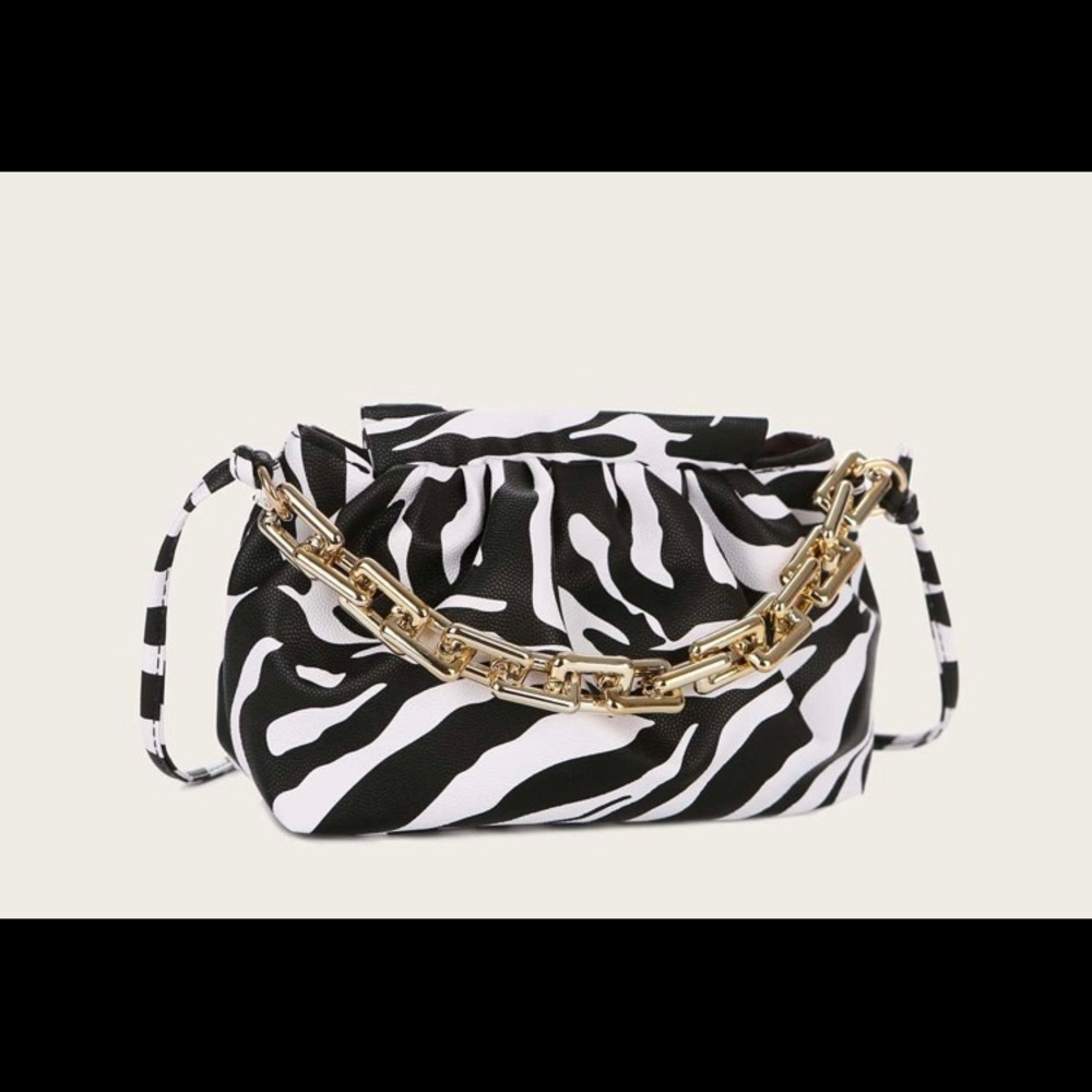 Zebra Prints Chain Handle Bag